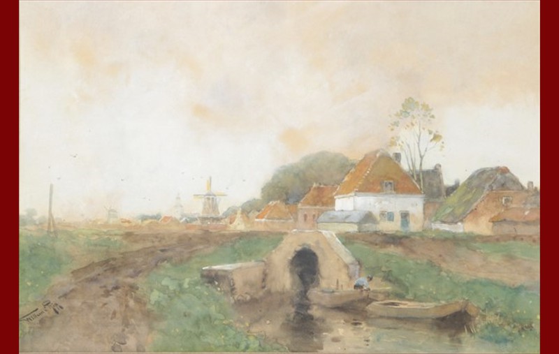 Dutch village landscape